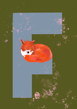 Load image into Gallery viewer, F is for Fox (two colour options)