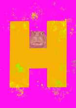 Load image into Gallery viewer, H is for Hippo (two colour options)