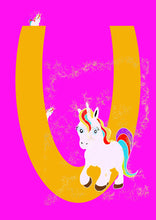 Load image into Gallery viewer, U is for Unicorn