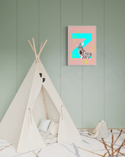 Load image into Gallery viewer, Z is for Zebra (two colour options)