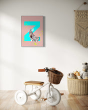 Load image into Gallery viewer, Z is for Zebra (two colour options)